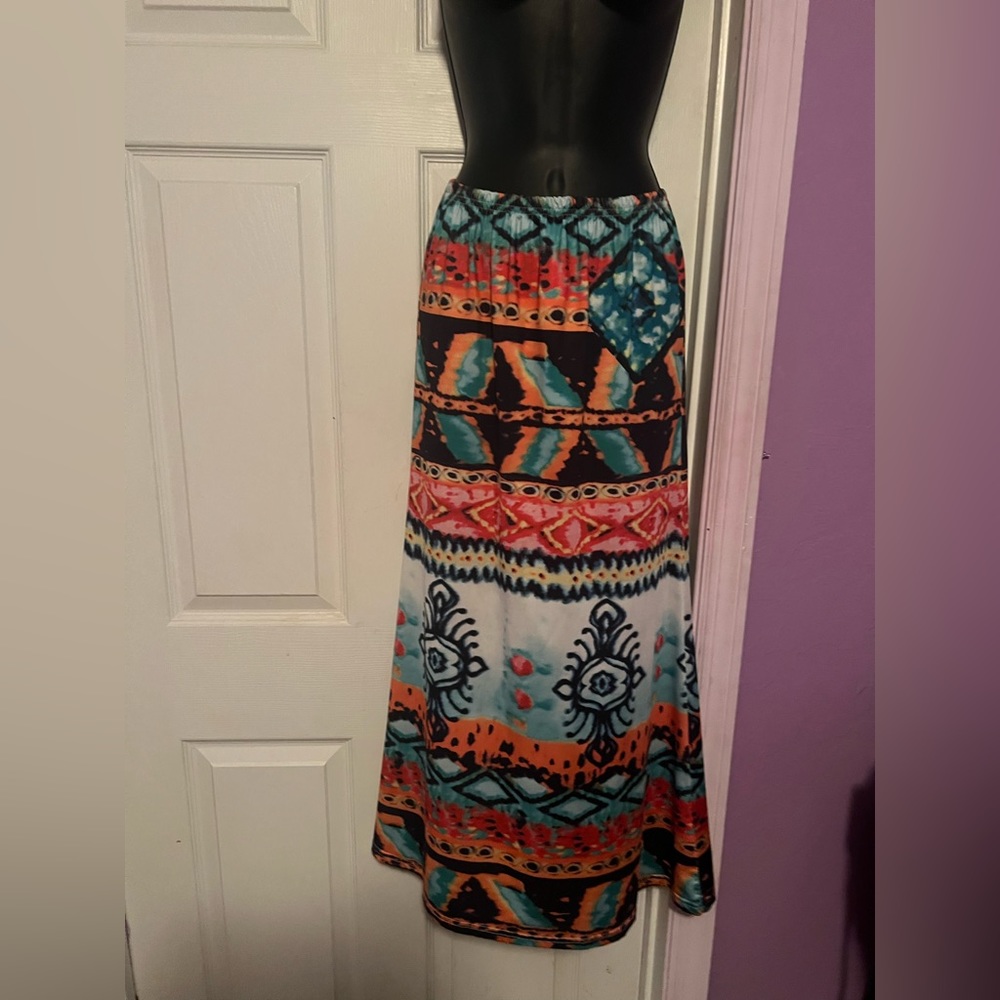 Women’s long tie-dye skirt small